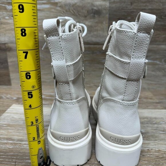 Guess Orana Ivory Combat Boot Women's Size 6 - Picture 4 of 7